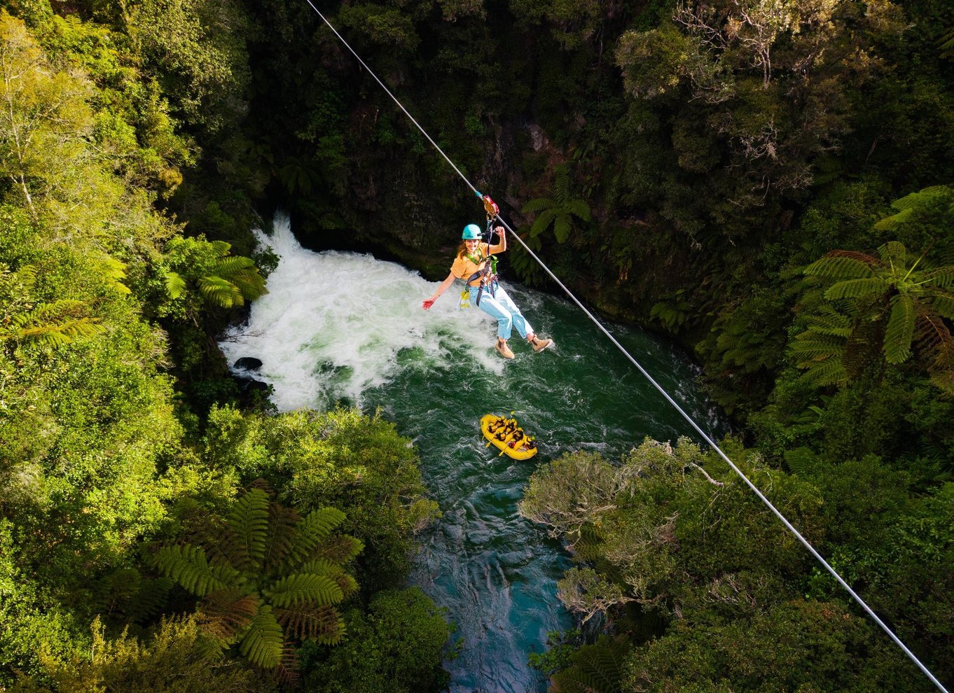 Rotorua Ziplines: Zipline over vandfaldene – GRATIS sauna