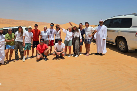 Shared Wahiba Desert Tour with Wadi, Cave, Bedouin & Sunset