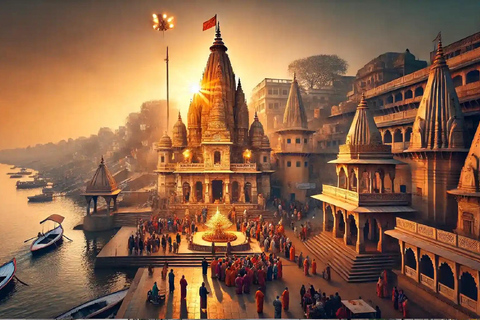 From Varanasi: Full Day Spiritual Varanasi Tour w/ Boat Ride Private Tour with Car, Driver, Guide, Boat Ride & Lunch
