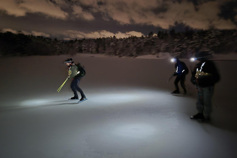 Stockholm: Ice Skating with fire & chance of Northern Lights