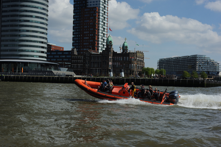 Rotterdam: Sightseeingcruise per RIB-speedboot60 minuten durende tocht