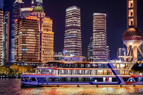 Shanghai: The Bund’s Iconic Views by Luxury Night Cruise Dragon Cruise Buffet