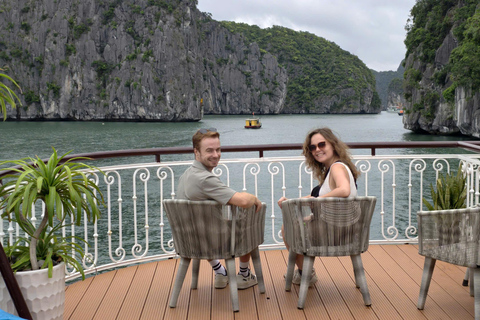 Hanoi/Cat Ba: Lan Ha Bay Day Cruise with Dark & Bright Caves Day Trip Cruise Pick up & Drop Off From Cat Ba Town