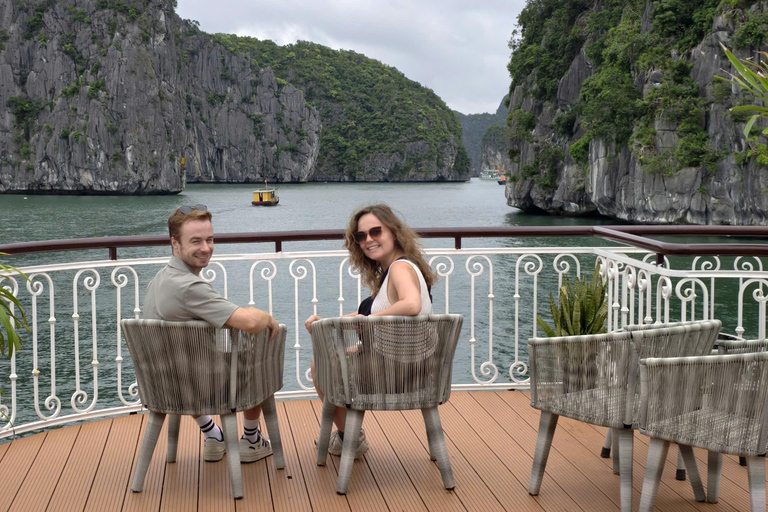 Hanoi/Cat Ba: Lan Ha Bay Day Cruise with Dark & Bright Caves Day Trip Cruise Pick up & Drop Off From Cat Ba Town