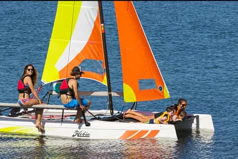 Hobie Cat sailing on Biscayne Bay near Miami