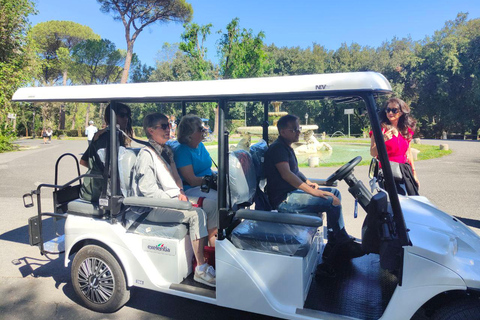 Roma: tour in golf cart con servizio di prelievo in hotelRoma: tour serali privati in golf cart nel centro della città