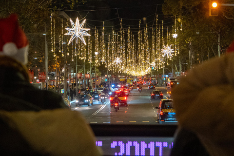 Barcelona: passeio de autocarro aberto com luzes de Natal20h30 Passeio de Natal Espanhol