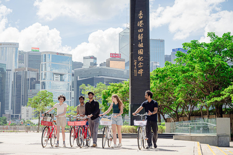 Victoria Harbour Shoreline Bike + Street Food Half-day Tour