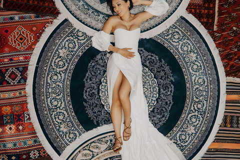 Cappadocia: Private Photo Shoot with Flying Dress & Horses Horse Photo Shoot Experience