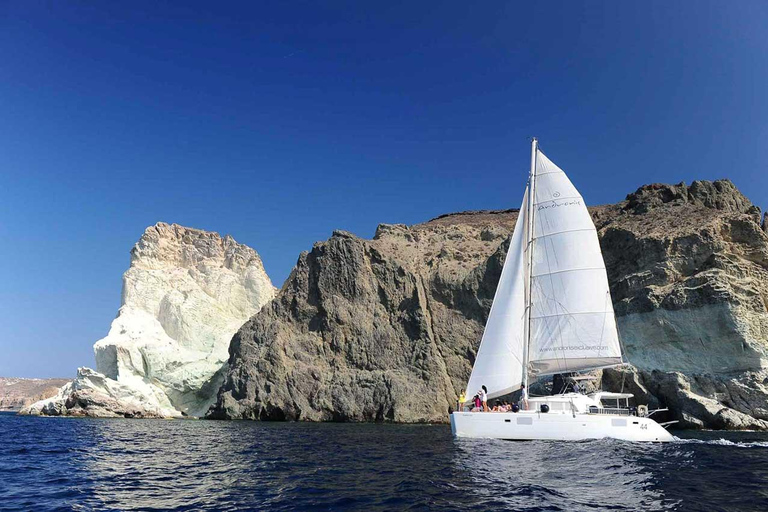 Santorini Catamaran Tour for Cruise Travelers SKIP CABLE CAR