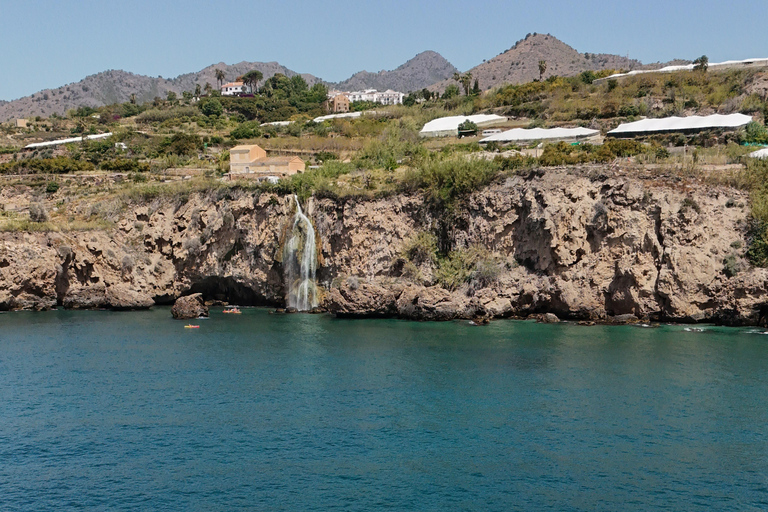 Nerja: Maro Waterfall Boat Trip with Paddleboarding & Drink