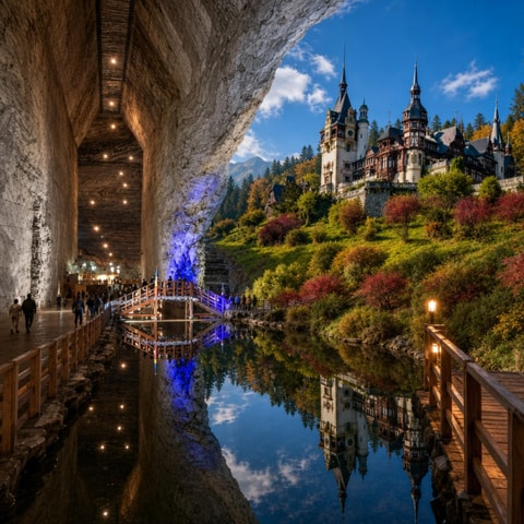 Bucharest: Minivan Peleș Castle & Slănic Salt Mine Day Trip