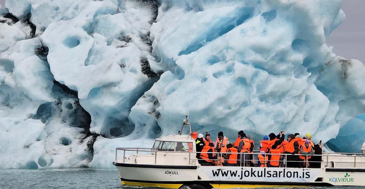 Glacier Lagoon Boat Ride & Diamond Beach Day Tour — a boat tour from Reykjavik, Iceland