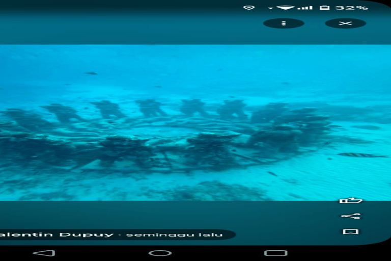 Viagem de mergulho com snorkel Go Pro em 3 ilhas.Viagem de mergulho com snorkel em 3 ilhas. Estátua embaixo d&#039;água, jardim de peixes,