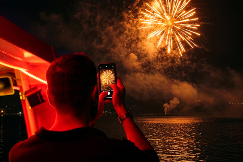 Lisbon: New Year's Eve Cruise with DJ, Open Bar & Fireworks Lisbon New Year's Eve Party Cruise DJ Open Bar and Fireworks