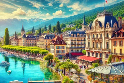 Excursion privée d'une journée : Genève à Evian les Bains, en anglais
