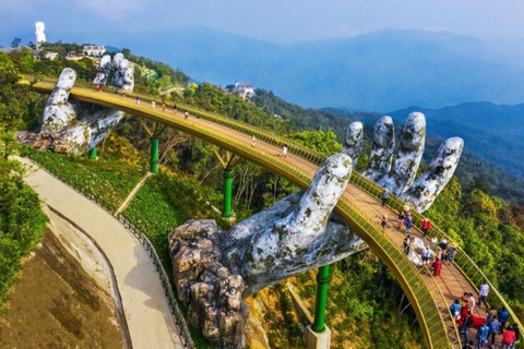 Excursão particular a Marble Mountains - BaNa Hill - Golden BridgePartida de carro particular de Hoi An ou Da Nang