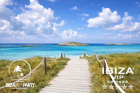 ibiza: 3 Islands—1 Day VIP Boat Formentera & EsVedra Sunset PREMIUM TICKET with 5.5h Premium Open Bar, Lunch & Dinner