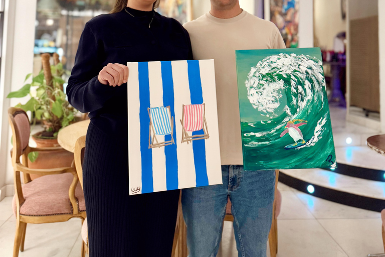 Alicante: Private Art Experience for Couples – Paint & Sip