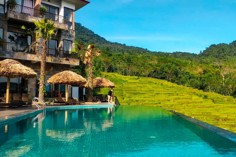 Hanoi/Ninh Binh: Mai Chau & Pu Luong 2-Day Trek & Local Life Option 3: Eco-Resort with Balcony Mountain view Room