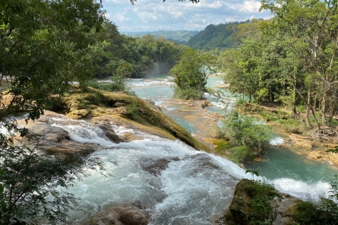 Z Palenque: Wodospady Misol-ha y Agua Azul.