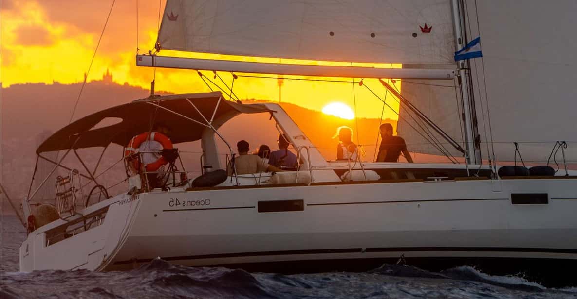 2H Sailing with Open Bar, Snacks & Swim Stop — a boat tour from Barcelona, Spain