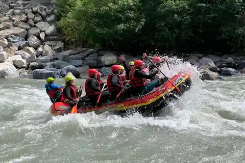 Stegenwald bei Werfen: Sport-Rafting auf der Salzach