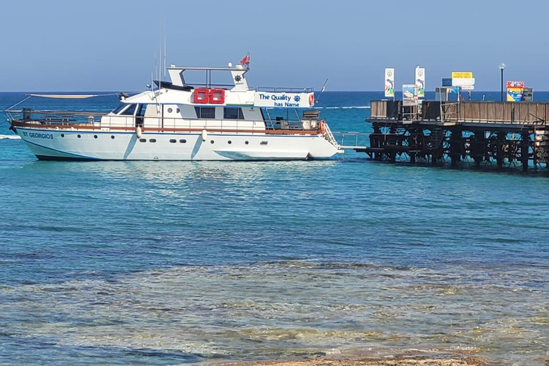 Protaras: Waterworld Turtle Cove Cruise with Swim Stops Includes Local Resort Transfer And Morning Cruise