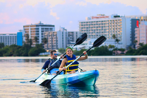 San Juan: Glow Kayak Tour and Salsa Experience on The beach