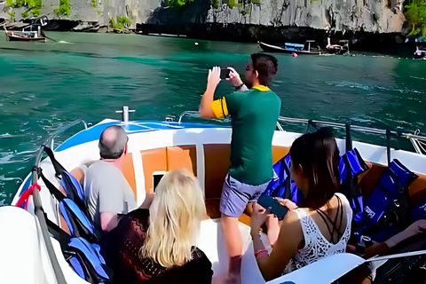 Phuket: Phi Phi, Maya, Khai ou Maiton ou Bamboo Island TourPasseio pelas ilhas Phi Phi, Maya e Khai em lancha rápida