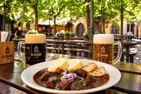 Prague: U Fleků Brewery Tour, Beer Tasting, & Dinner