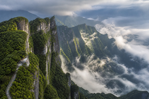 Tianmen Mountain: E-Ticket & Multilingual Guide Options Route A: City Cableway Up & Express Cableway Down