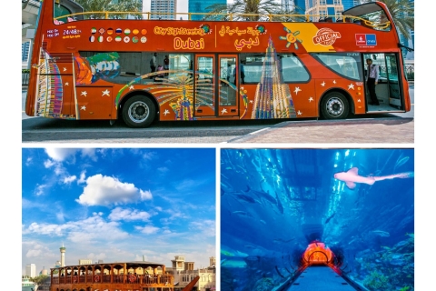 Dubai: Hop-On Hop-Off Bus Tour + Dhow Cruise - PremiumDubai: 24-Stunden-Premium-Ticket