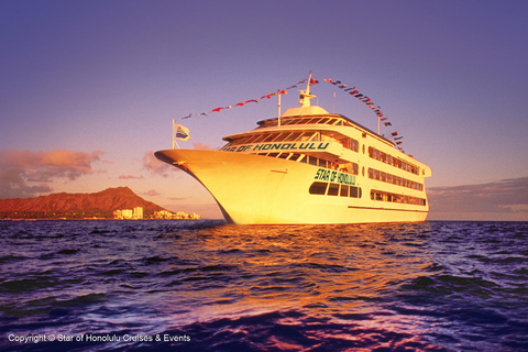 Honolulu: Crociera con cena al tramonto a cinque stelle Nova con jazz dal vivoCrociera con cena al tramonto e trasferimento dall&#039;hotel Waikiki