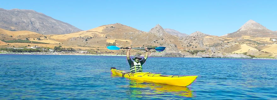 Réthymnon : excursion en kayak de mer et plongée avec tuba