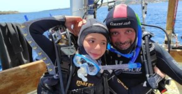 First dive in the sea at Ortigia: your inaugural dive in the Mediterranean