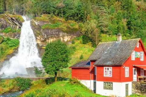 Bergen: Buarbreen Glacier, Lake Bondhusvatnet, Hardanger, and Waterfalls.
