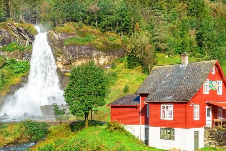 Bergen: Buarbreen Glacier, Lake Bondhusvatnet, Hardanger, and Waterfalls.