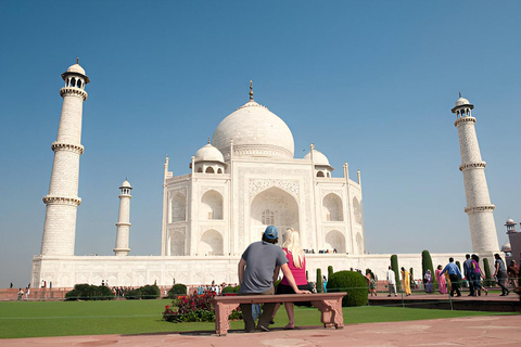 From Delhi Airport: Private Tajmahal Layover Day Trip by Car Tour with Private AC Car, Driver, and Guide only