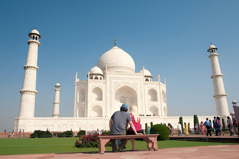 From Delhi Airport: Private Tajmahal Layover Day Trip by Car Tour with Private AC Car, Driver, and Guide only