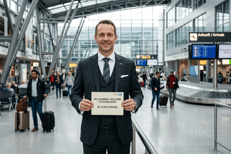Dusseldorf: DUS Airport Private Transfer to/from City Center Arrival: DUS Airport to hotel in Dusseldorf city center