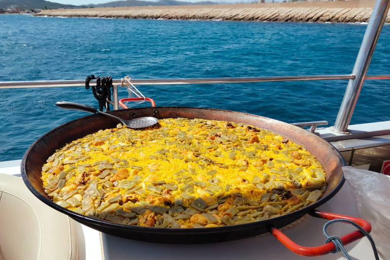 Javea/Denia: Portitxol Island Catamaran Trip with Paella Denia: Portitxol Island Catamaran Tour with Local Food