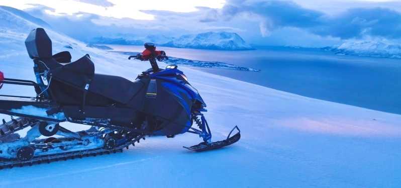 From Tromsø: Lyngen Alps Guided Snowmobile Tour with Lunch
