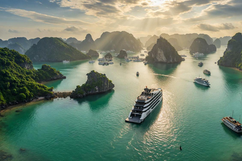 Ha Long 3D2N Or 2D1N By A Luxury Cruise & Bathtub & Balcony Private Car Transfer & Private Guide & Shared Cruise in 3D2N