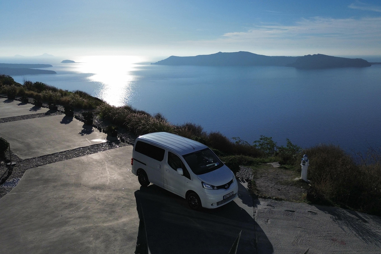 Santorini: Red Sands to Peaks Drive with Pickup included