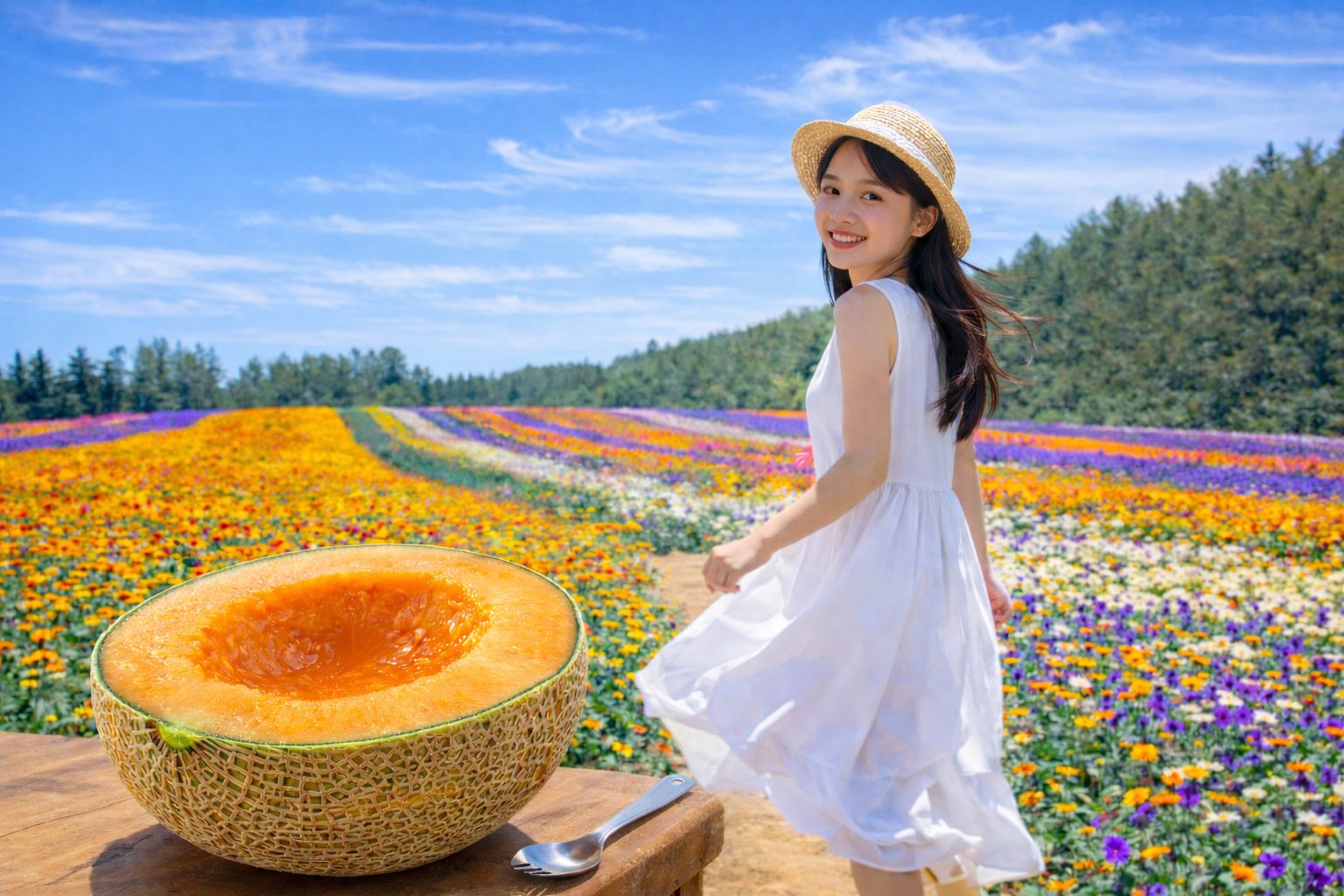 Hokkaidō: Tagestour nach Furano & Biei mit Melone & Blue Pond
