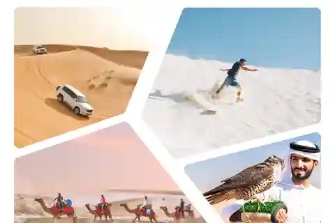 Doha: Safari sulle dune, giro in cammello, sandboarding con trasferimento