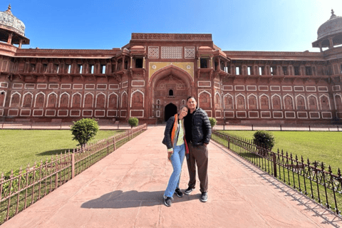 Agra: Visita guiada por la mañana temprano a Tajmahal y el Fuerte de AgraVisita guiada por la mañana temprano a Tajmahal, Fuerte de Agra, Entradas, Comida