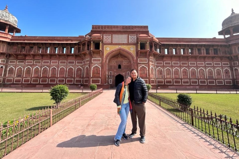 Agra : Visite guidée tôt le matin du Tajmahal et du Fort d'AgraAu départ de Delhi : visite guidée tôt le matin du Tajmahal et du fort d'Agra