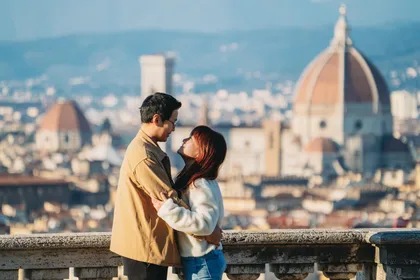 Florenz: Stadtskyline-Fotoshooting am Piazzale Michelangelo Florenz: Stadtskyline-Fotoshooting am Piazzale Michelangelo